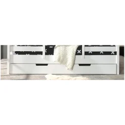 Seng med opbevaring skuffe 90 x 190 – Housebed, hvid