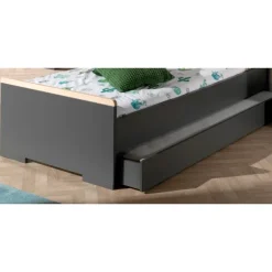 Seng med opbevaringsskuffe London under­seng 90 x 190 cm – antracit