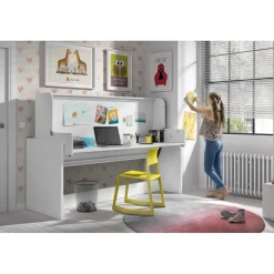 Seng med skrivebord Denver 90 x 200 cm – hvid