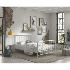 Seng metal 140 x 200 – Bronxx, hvid