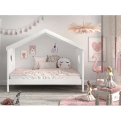 Seng til børn – Amori husseng 90 x 200 cm, hvid