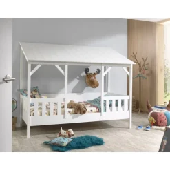Seng til børn hus-seng 90 x 200 cm – hvid