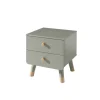 Sengebord – Billy natbord i olivengrøn med 2 skuffer