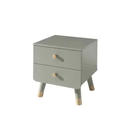 Sengebord – Billy natbord i olivengrøn med 2 skuffer