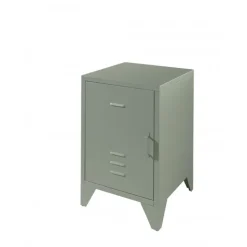 Sengebord Bronxx natbord – olivengrøn metal, industrielt