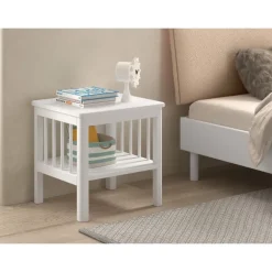 Sengebord i bøg – Forrest, hvid