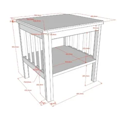 Sengebord i bøg – Forrest, hvid
