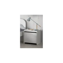 Sengebord i hvid – Kiddy natbord i lakeret MDF og fyr