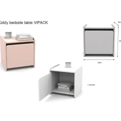 Sengebord Kiddy – mintgrøn natbord i skandinavisk design