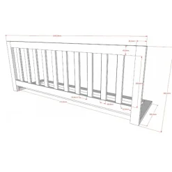 Sengehest til barneseng Forrest Beech – hvid lakeret bøg