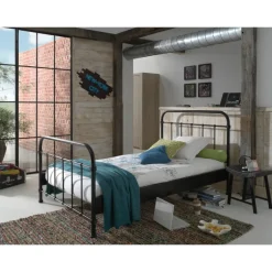 Sengeramme metal 120 x 200 – New York, sort