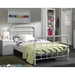 Sengeramme metal 120 x 200 – New York, hvid
