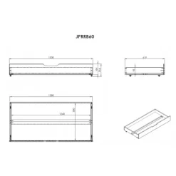 Sengeskuffe i massivt fyr – Jumper, hvid