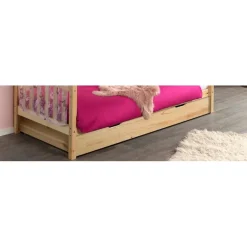 Sengeskuffe med ekstra soveplads 90 x 190 – Dallas, natur