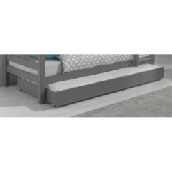 Sengeskuffe med gæsteseng 90 x 190 cm – grå (Pino)