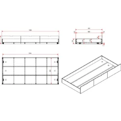 Sengeskuffe med opbevaring – Margrit 90 × 190 cm, hvid