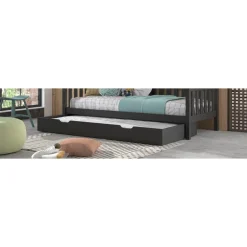 Sengeskuffe til seng 90 x 190 cm – Dallas, antracit