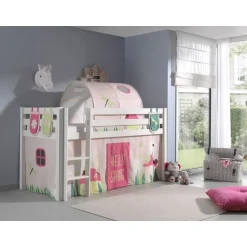 Sengeslusetunnel til mellemhøj seng – Forår, lyserød