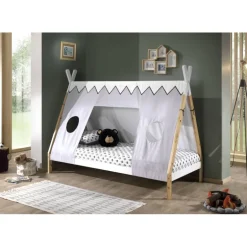 Sengestof til tipi – beige tekstilsæt til Tipi-seng