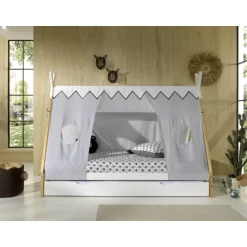 Sengestof til tipi – beige tekstilsæt til Tipi-seng