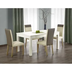 SEWERYN Spisebord med udtræk 160cm udvides til 300cm - Hvid