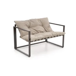 SHARK havemøbel sæt (sofa + 2 stole + kaffeborde), mørkeBrun / Cappuccino