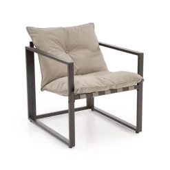 SHARK havemøbel sæt (sofa + 2 stole + kaffeborde), mørkeBrun / Cappuccino