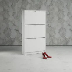 Shoes Skoskab 3 klaplåger m. 1 rum - Hvid