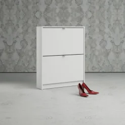 Shoes Skoskab 2 klaplåger m. 1 rum - Hvid