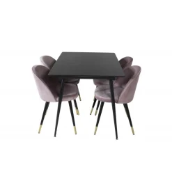 Silar Spisebordssæt - Sort og Pink