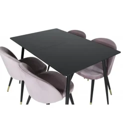 Silar Spisebordssæt - Sort og Pink