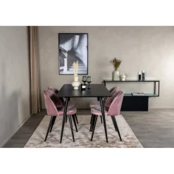 Silar Spisebordssæt - Sort og Pink