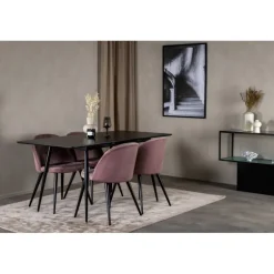 Silar Spisebordssæt - Sort og Pink