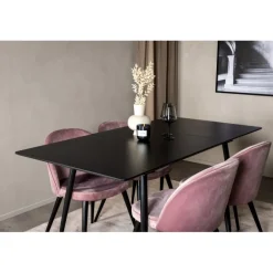 Silar Spisebordssæt - Sort og Pink