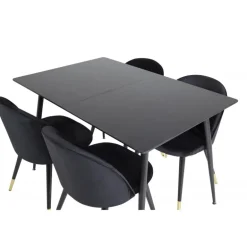 Silar Spisebordssæt - Sort og Messing