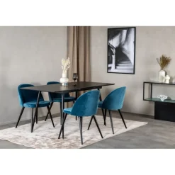 Silar t Spisebordssæt - Sort og Blå