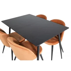 Silar t Spisebordssæt - Sort og Light Cognac