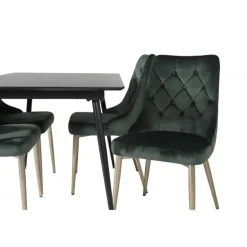 Silar t Spisebordssæt - Sort, Messing og Grøn