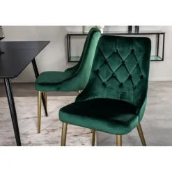 Silar t Spisebordssæt - Sort, Messing og Grøn