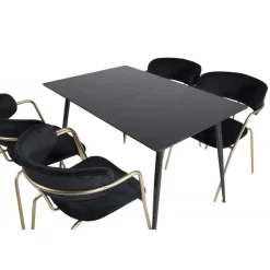 Silar t Spisestuemøbel - Sort og Messing