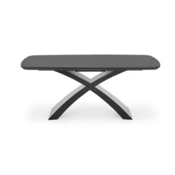 SILVESTRO bord MørkeGrå, ben Sorte