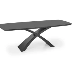 SILVESTRO bord MørkeGrå, ben Sorte