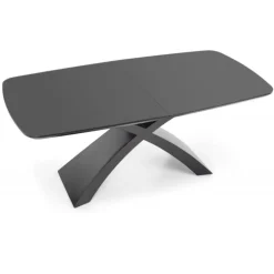 SILVESTRO bord MørkeGrå, ben Sorte