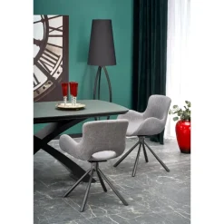 SILVESTRO bord MørkeGrå, ben Sorte