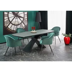 SILVESTRO bord MørkeGrå, ben Sorte