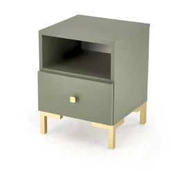 SILVIA natbord, grøn - guld