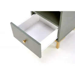 SILVIA natbord, grøn - guld