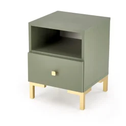 SILVIA natbord, grøn - guld