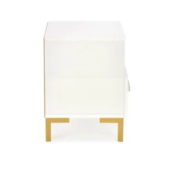 SILVIA natbord, Hvid - guld