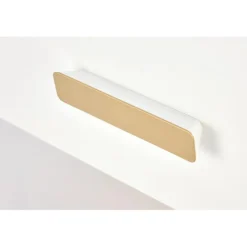 SILVIA natbord, Hvid - guld